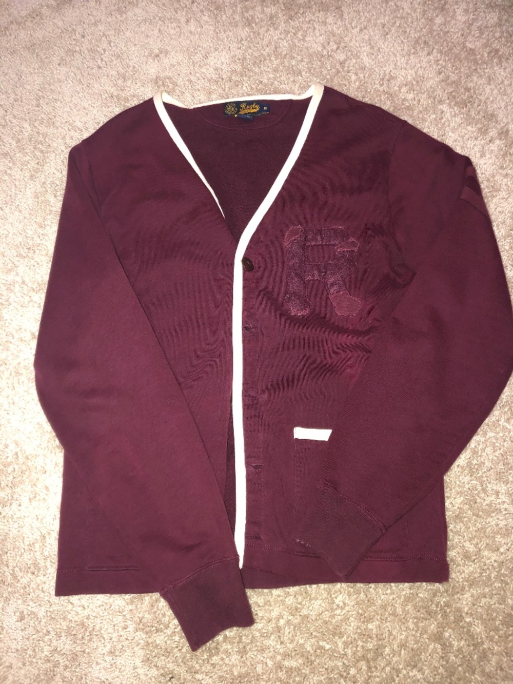 Ralph Lauren cardigan with polo shirt